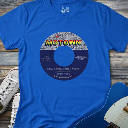 Vintage Motown Record T-shirt - Royal / S - T-Shirt