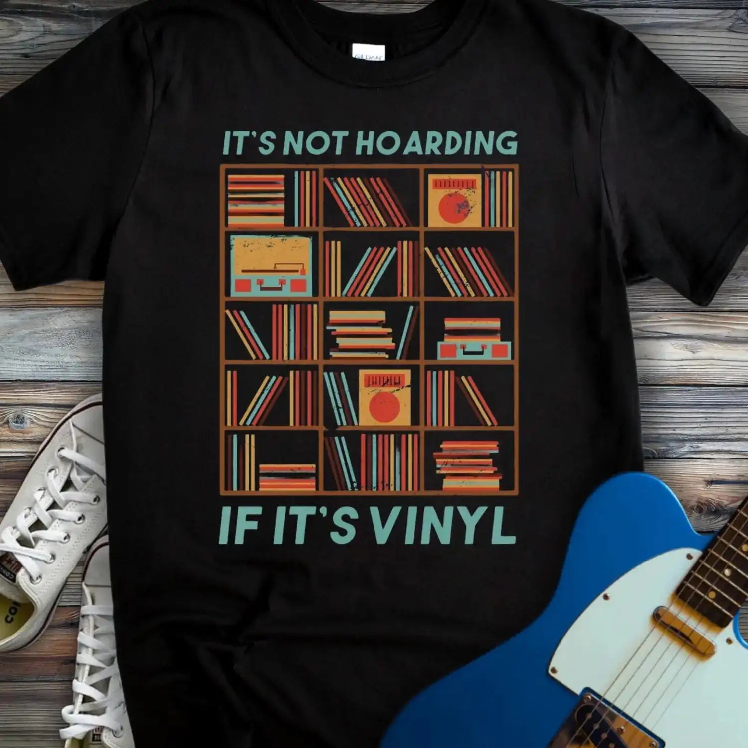 Vinyl ≠ Hoarding T-shirt Black