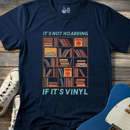 Vinyl ≠ Hoarding T-shirt - Navy / S - T-Shirt
