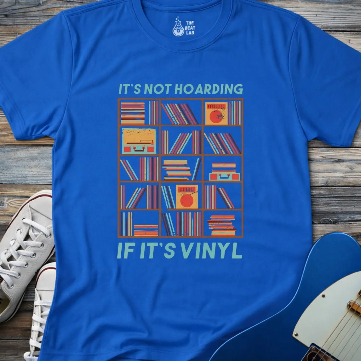Vinyl ≠ Hoarding T-shirt - Royal / S - T-Shirt