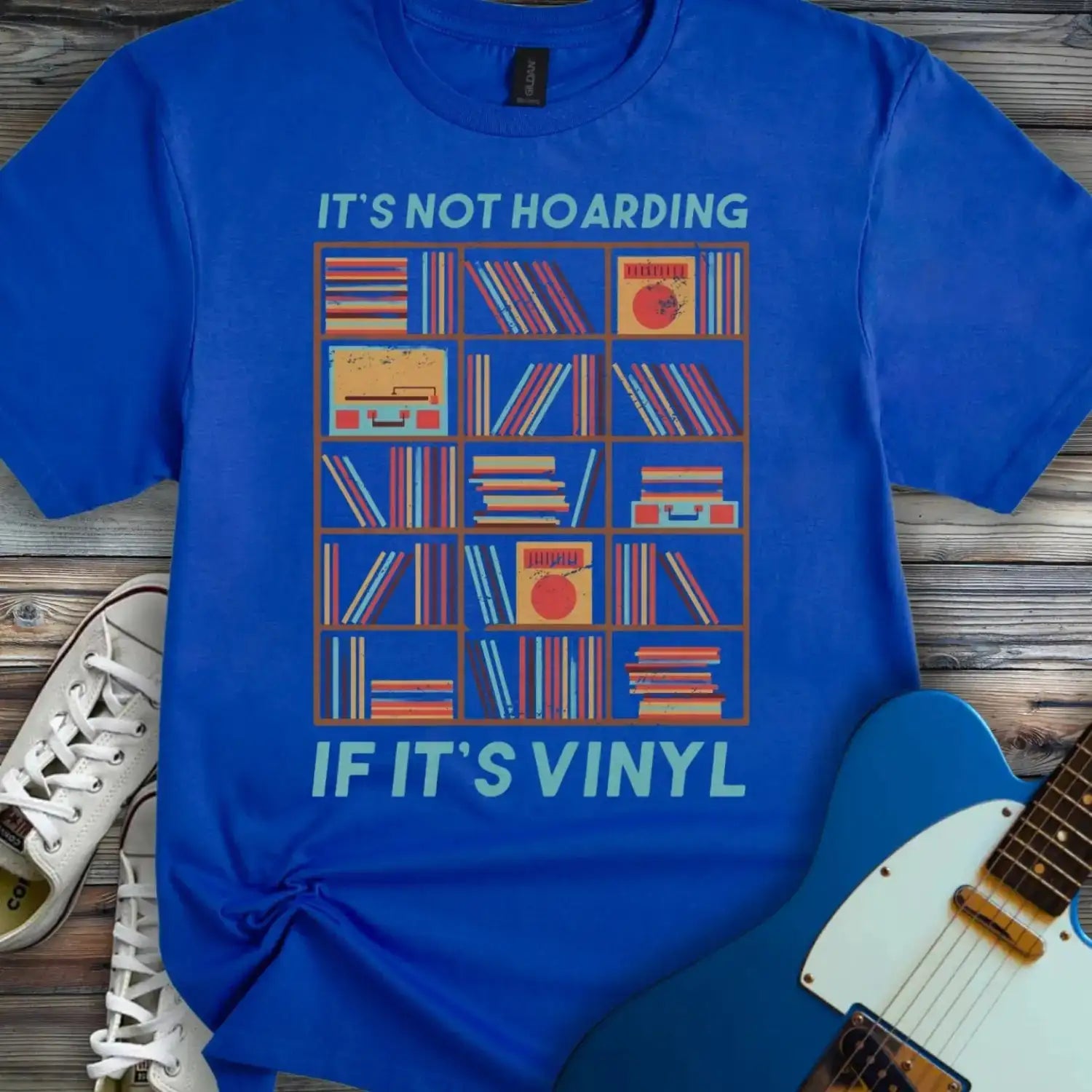 Vinyl ≠ Hoarding T-shirt Royal