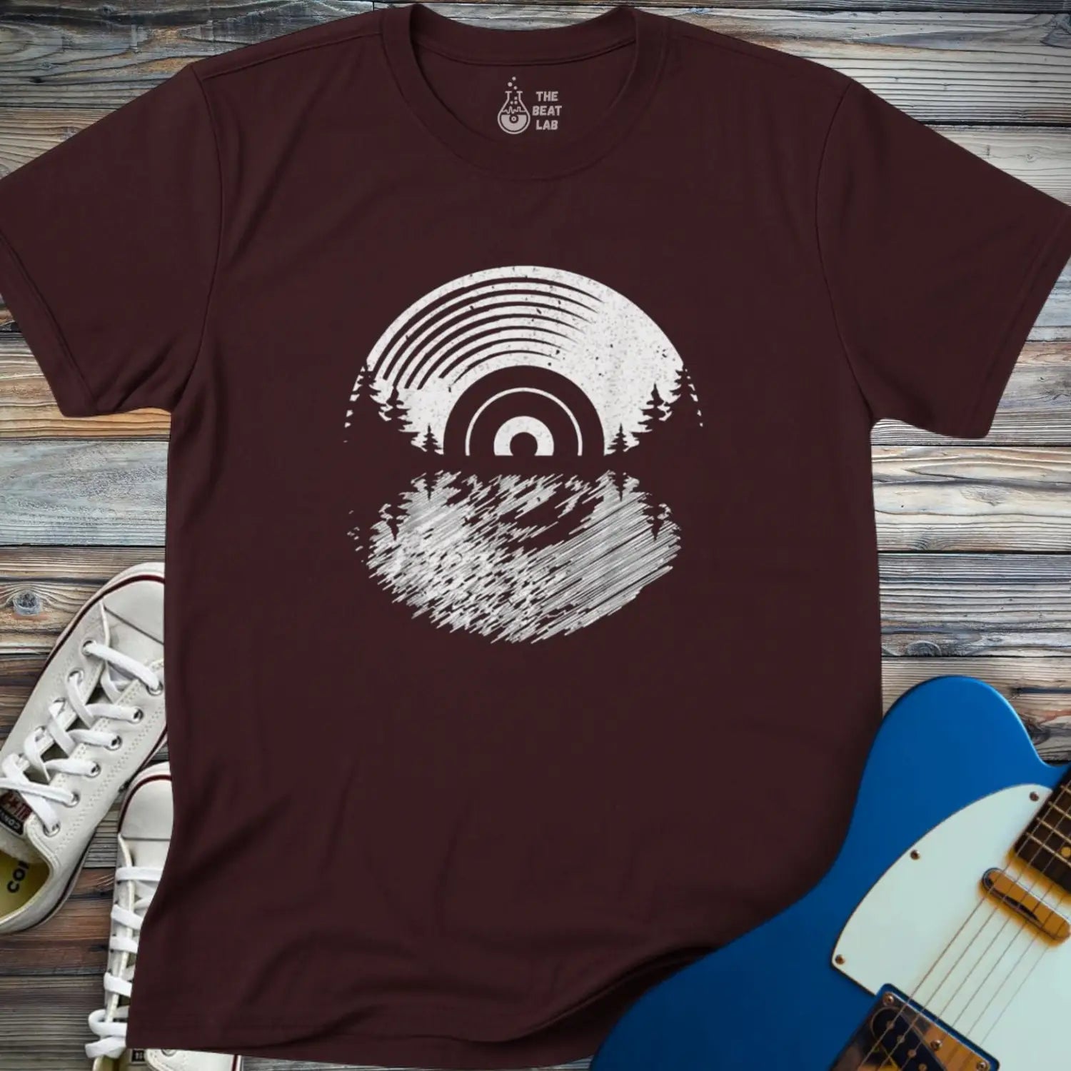 Vinyl Nature T-shirt - Dark Chocolate / S - T-Shirt