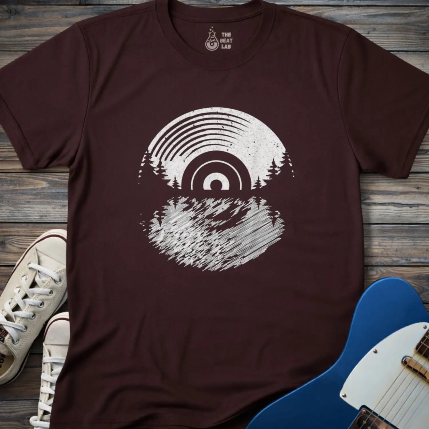 Vinyl Nature T-shirt - Dark Chocolate / S - T-Shirt