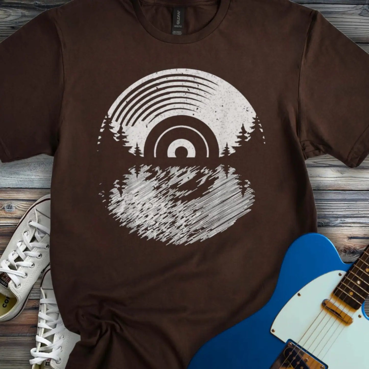 Vinyl Nature T-shirt Dark Chocolate