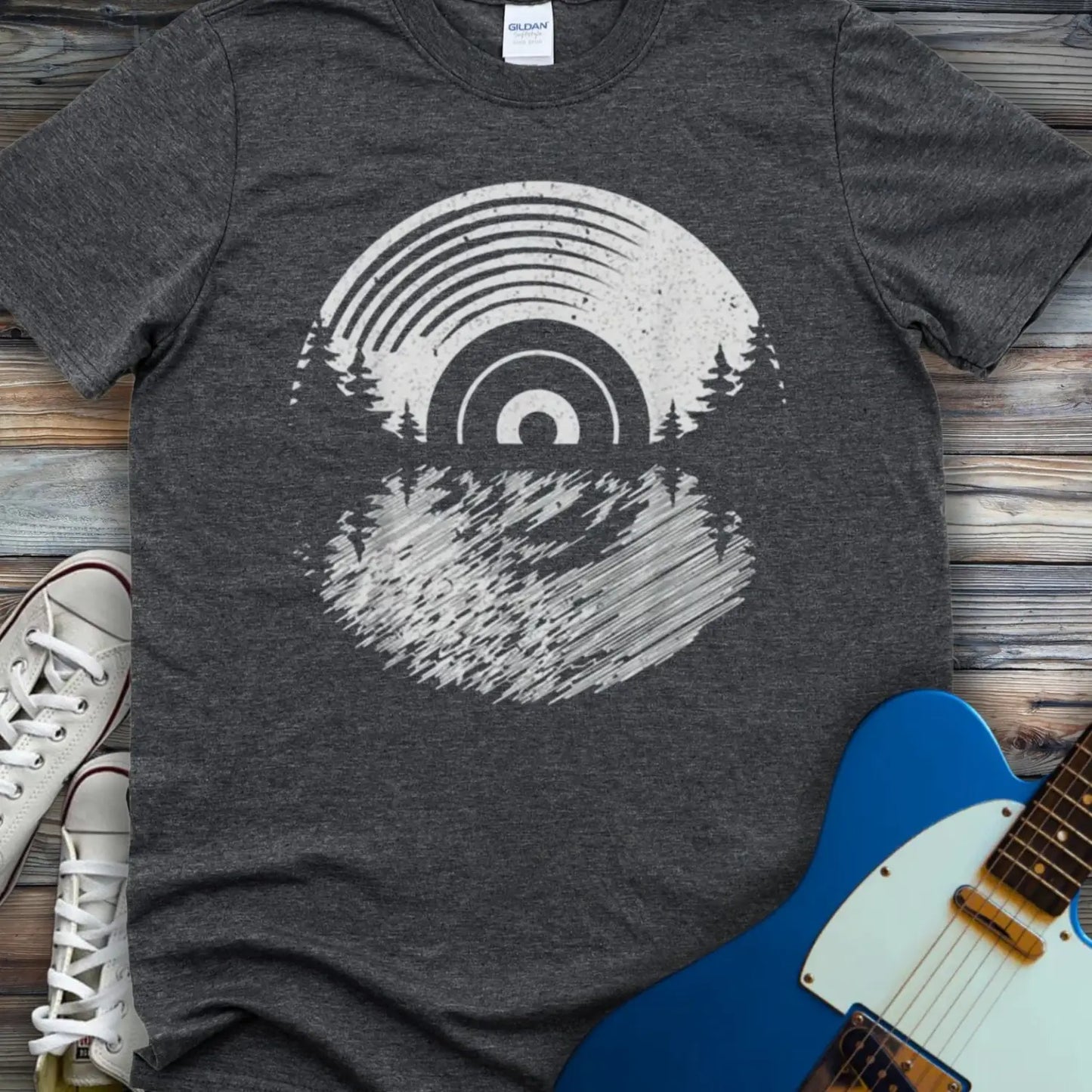 Vinyl Nature T-shirt Dark Heather Grey