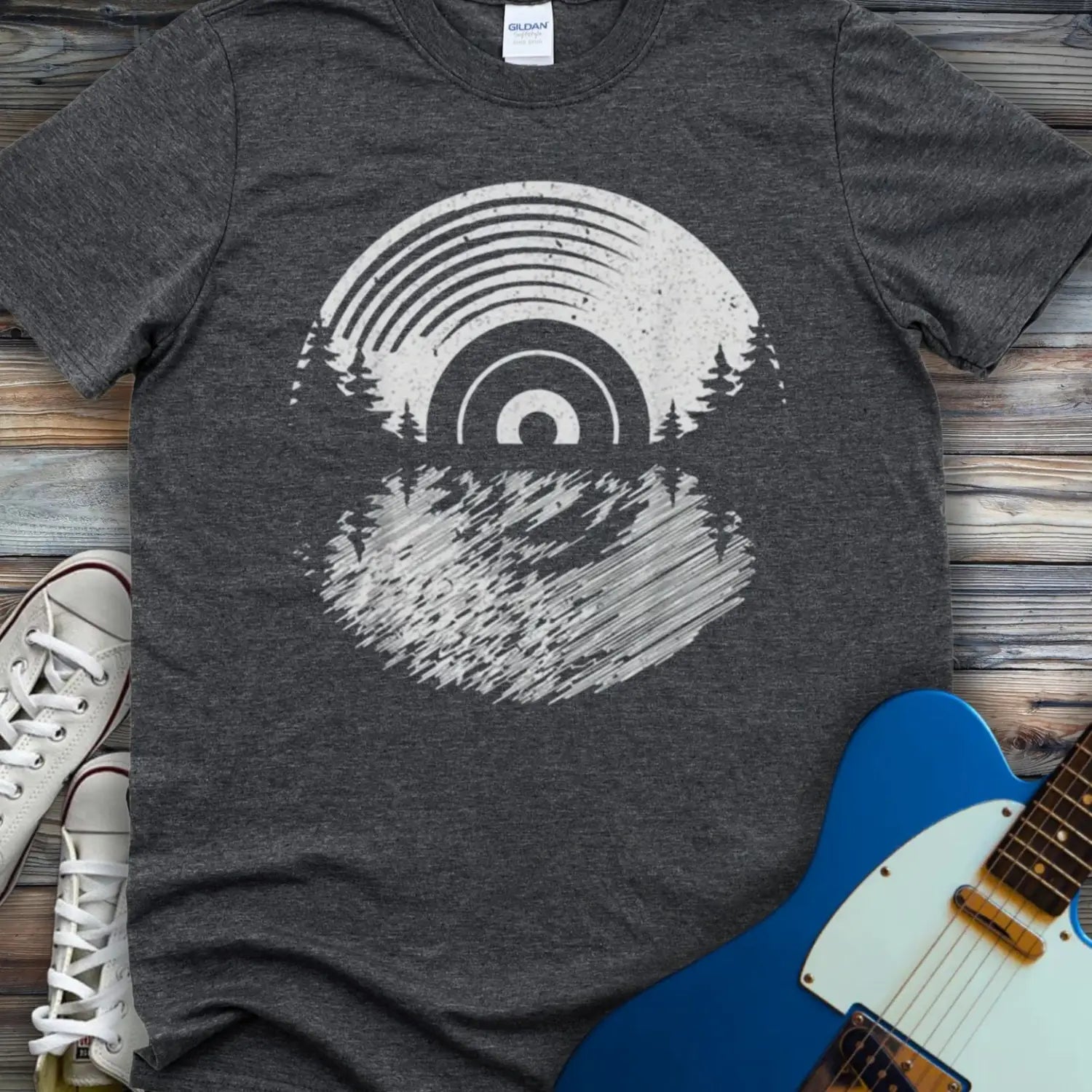 Vinyl Nature T-shirt Dark Heather Grey