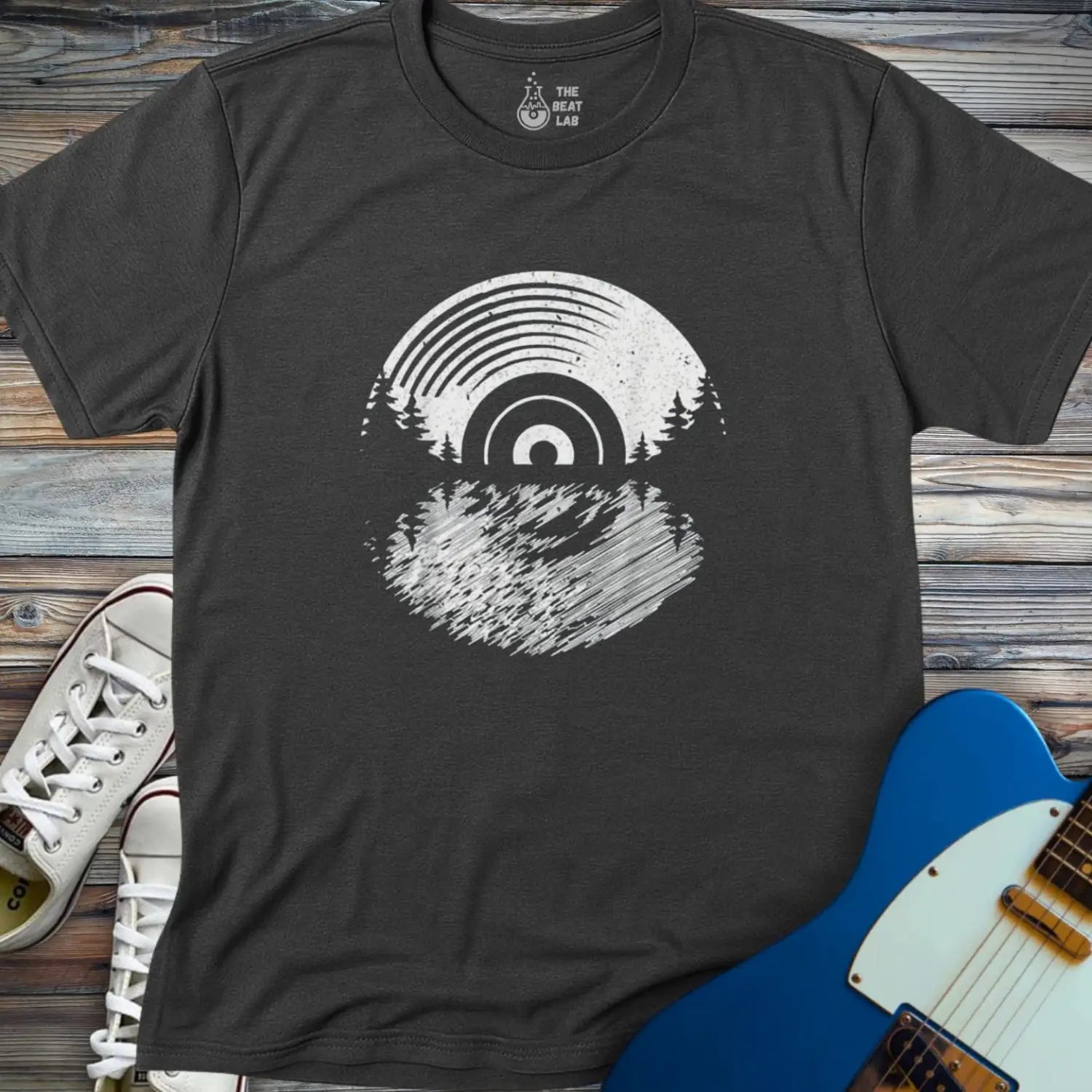 Vinyl Nature T-shirt - Dark Heather Grey / S - T-Shirt