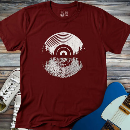 Vinyl Nature T-shirt - Maroon / S - T-Shirt