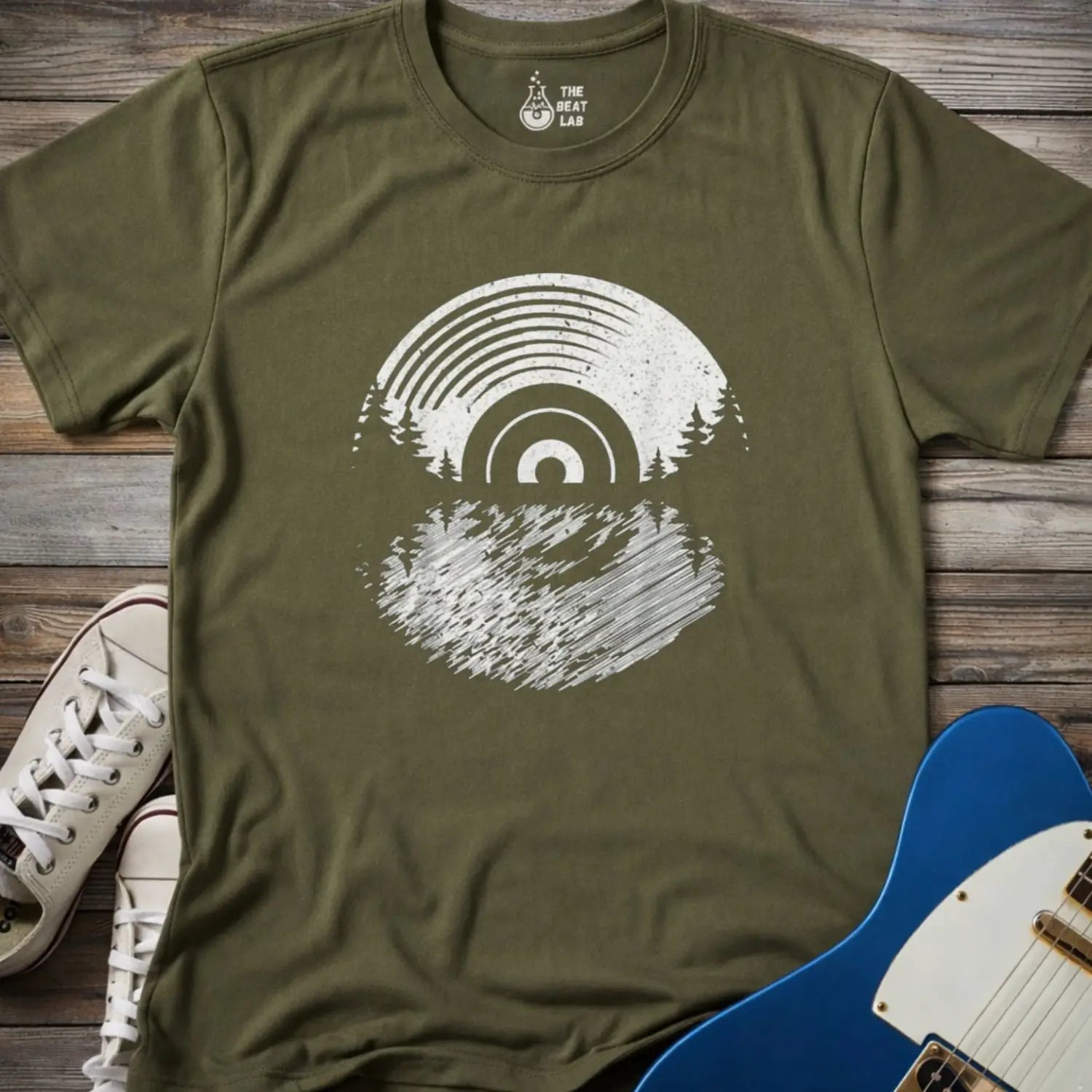 Vinyl Nature T-shirt - Military Green / S - T-Shirt