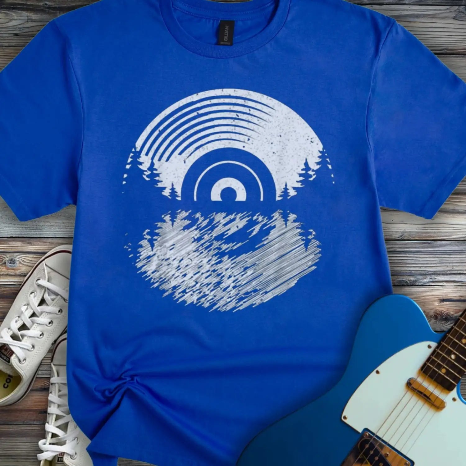 Vinyl Nature T-shirt Royal