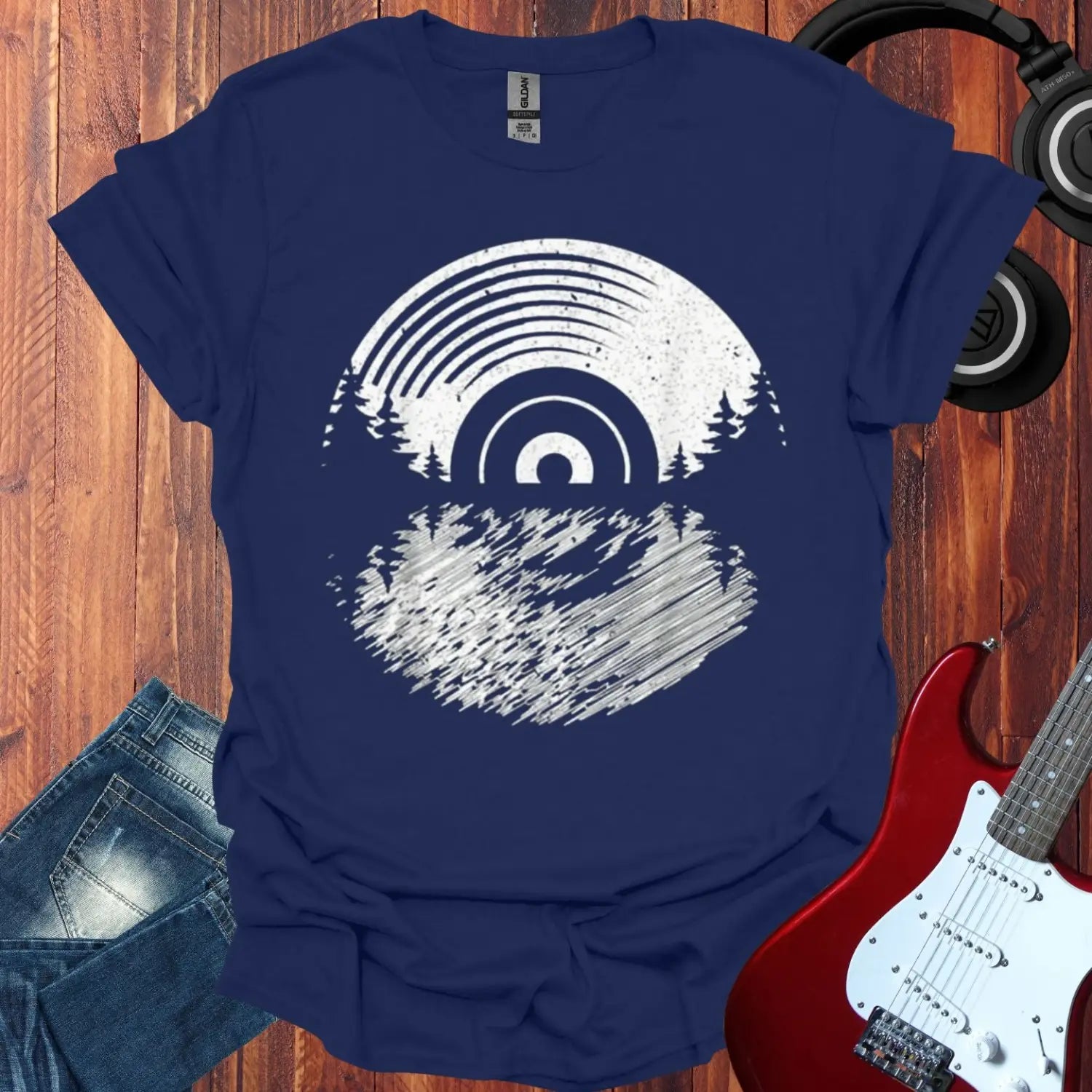 Vinyl Nature T-shirt Navy