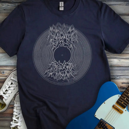 Vinyl Radio Waves T-shirt Navy