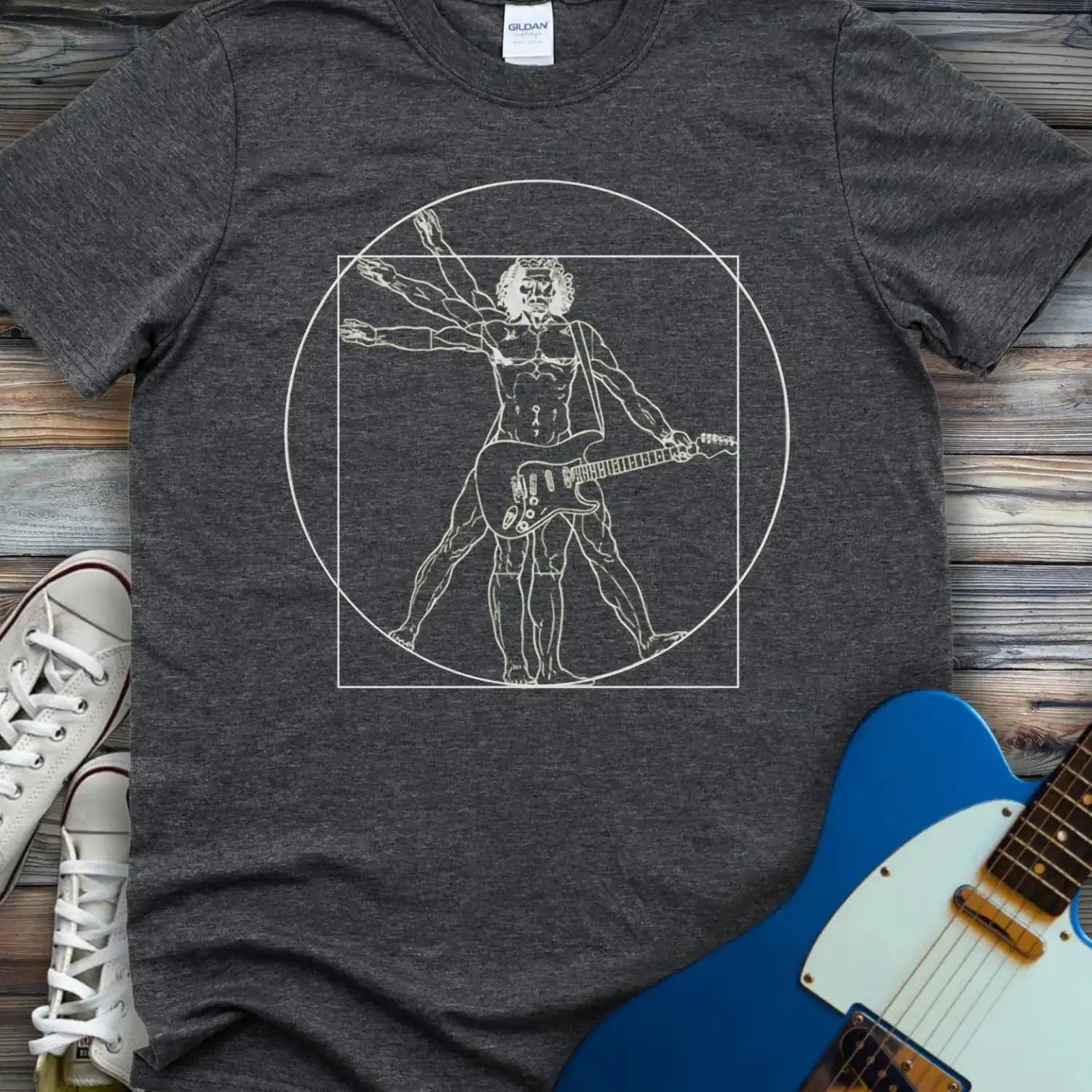Vitruvian Rocker T-shirt Dark Heather Grey
