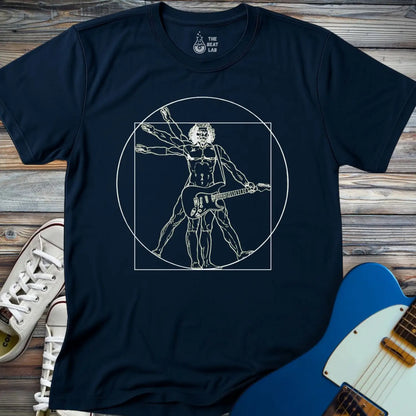 Vitruvian Rocker T-shirt - Navy / S - T-Shirt