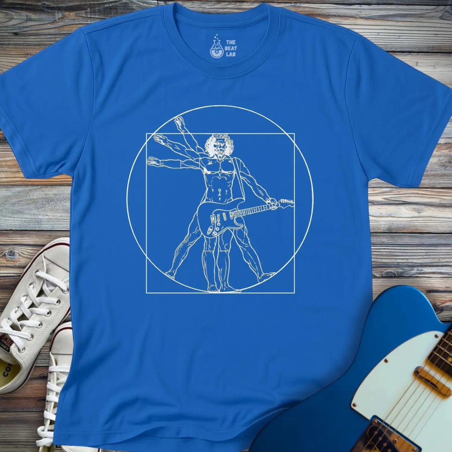 Vitruvian Rocker T-shirt - Royal / S - T-Shirt