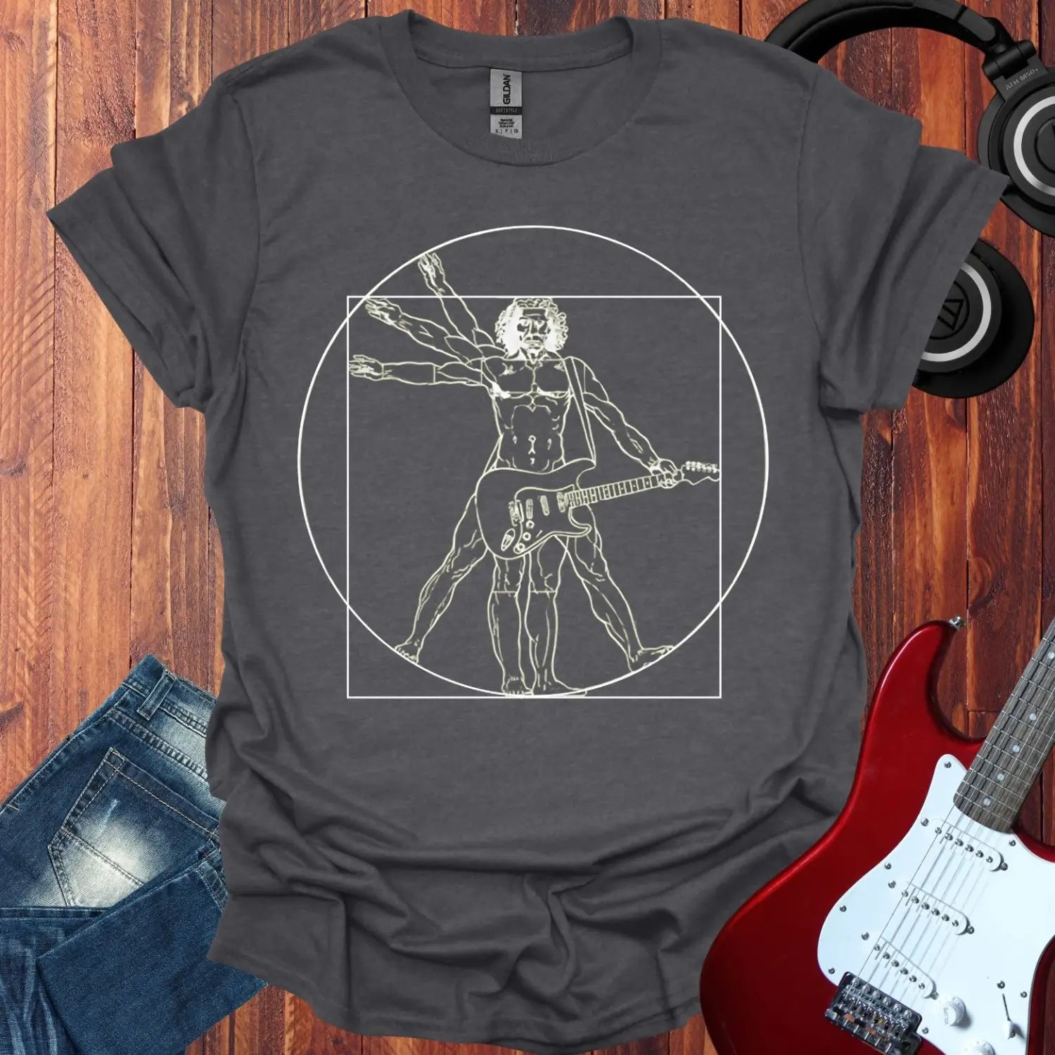 Vitruvian Rocker T-shirt Dark Heather Grey