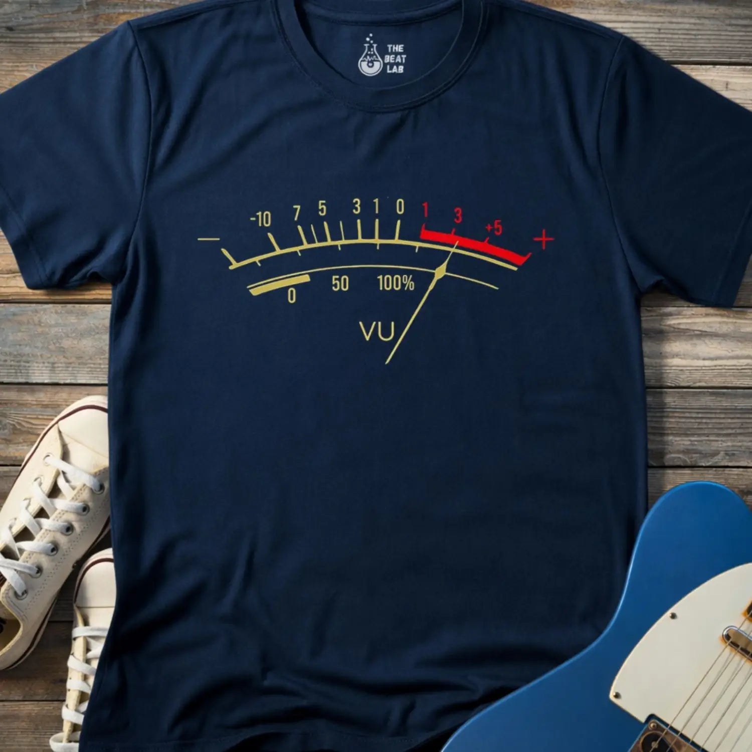 VU Meter Overdrive T-shirt - Navy / S - T-Shirt