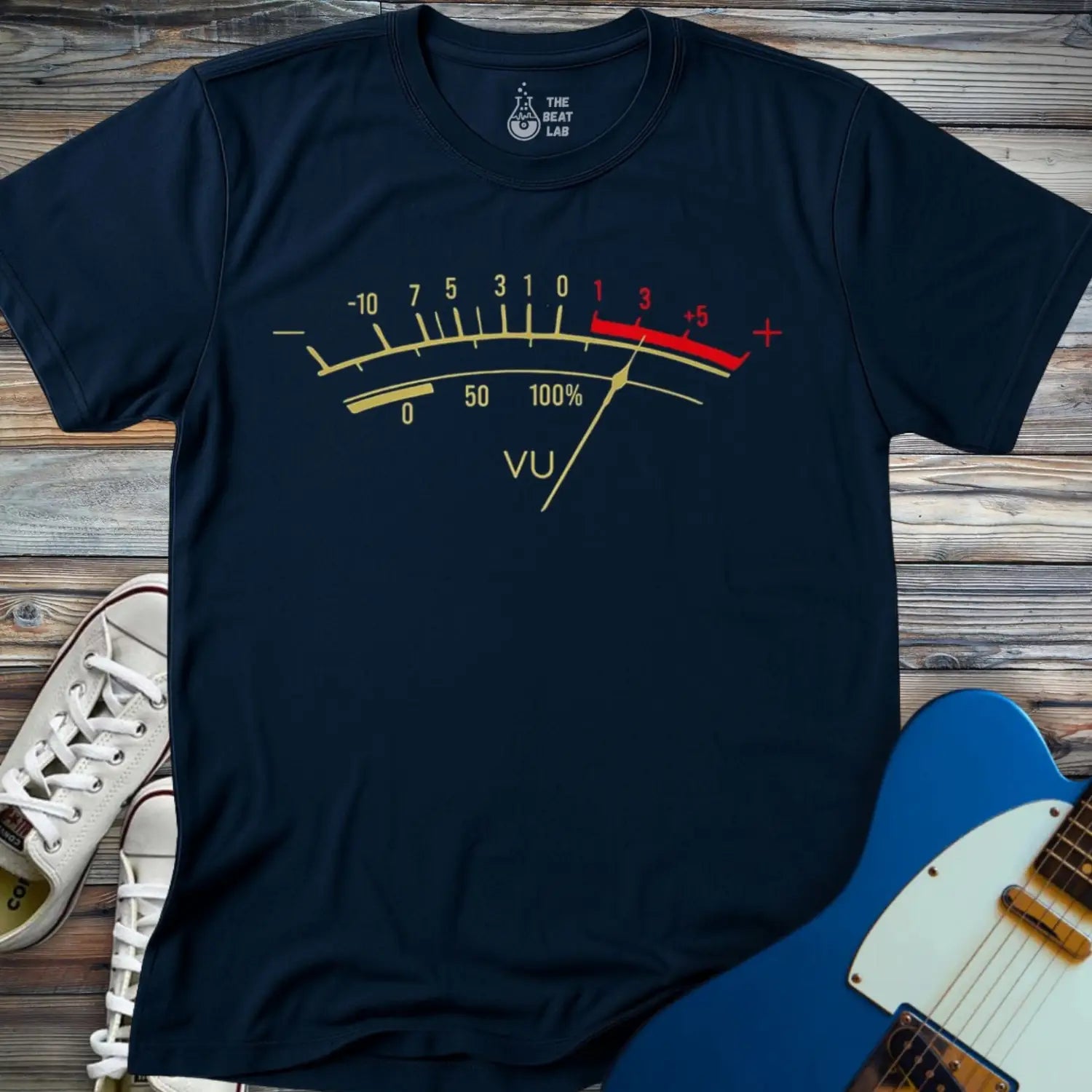 VU Meter Overdrive T-shirt - Navy / S - T-Shirt
