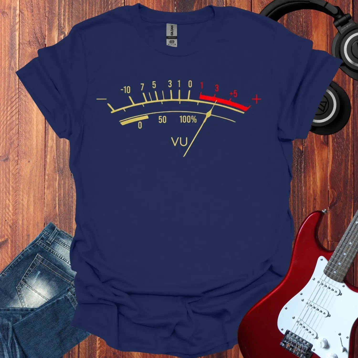 VU Meter Overdrive T-shirt Navy