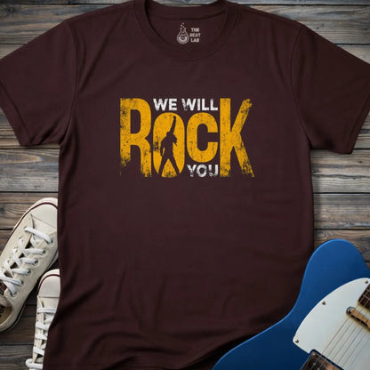We Will Rock You T-shirt - Dark Chocolate / S - T-Shirt