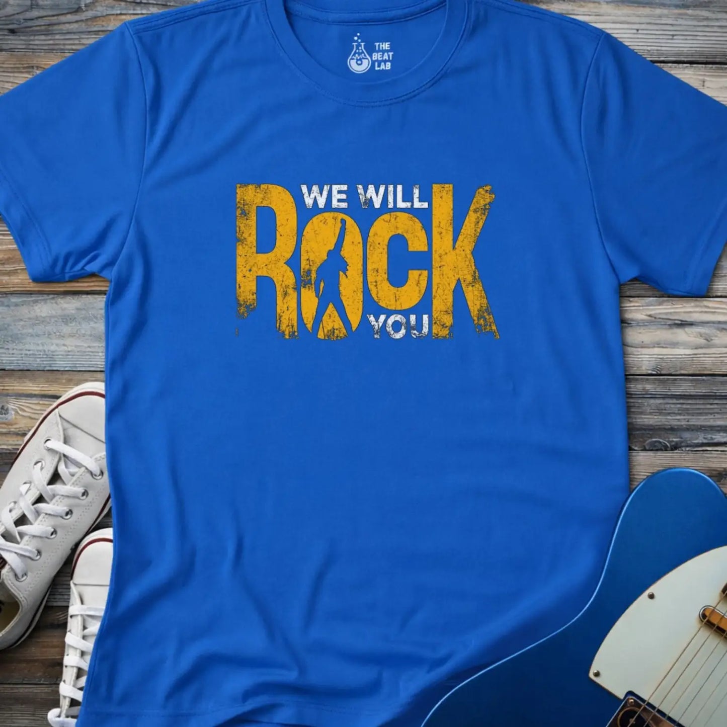 We Will Rock You T-shirt - Royal / S - T-Shirt