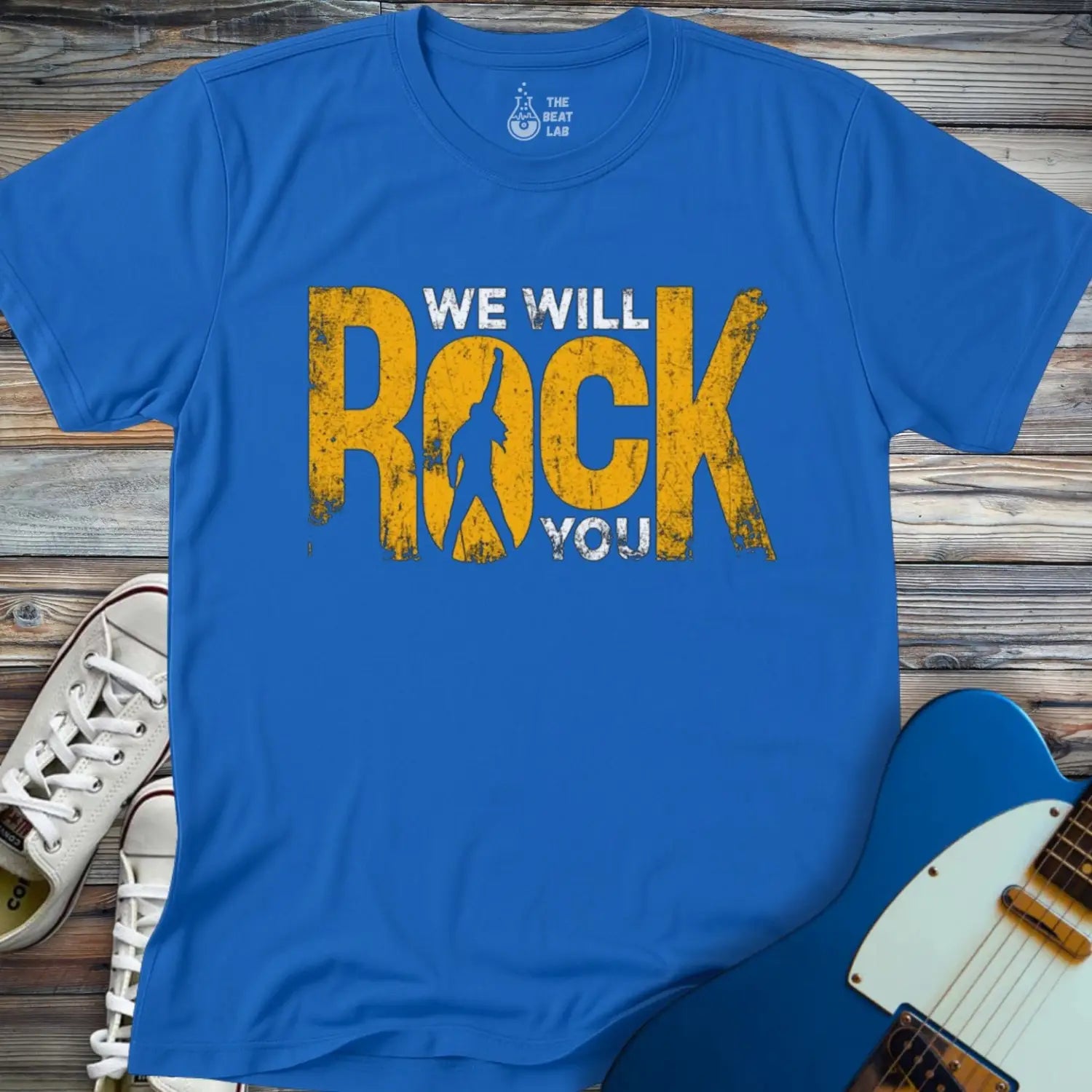 We Will Rock You T-shirt - Royal / S - T-Shirt