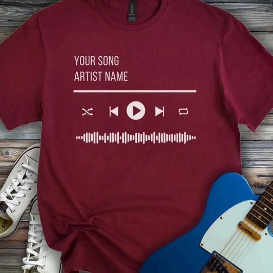 Wear Your Personalized Song T-shirt Maroon