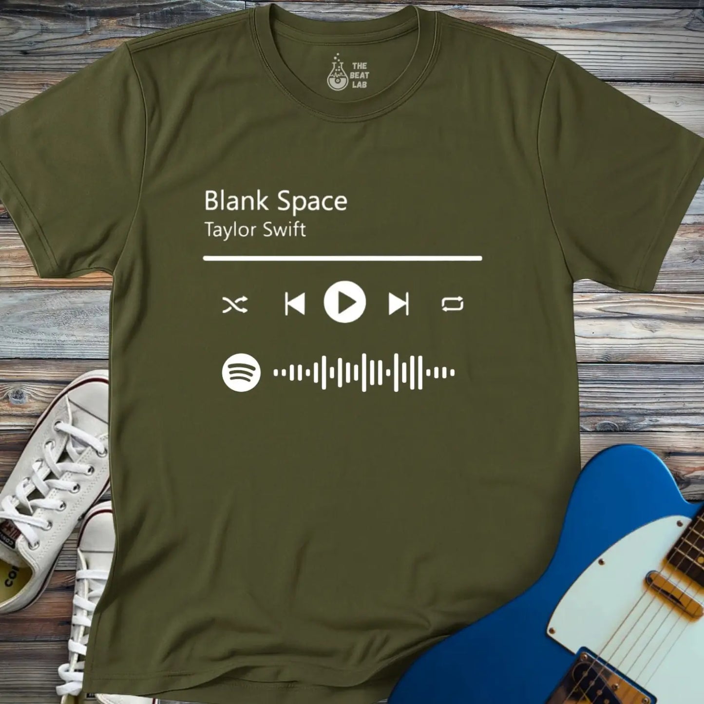 Wear Your Personalized Song T-shirt - Military Green / S - T-Shirt