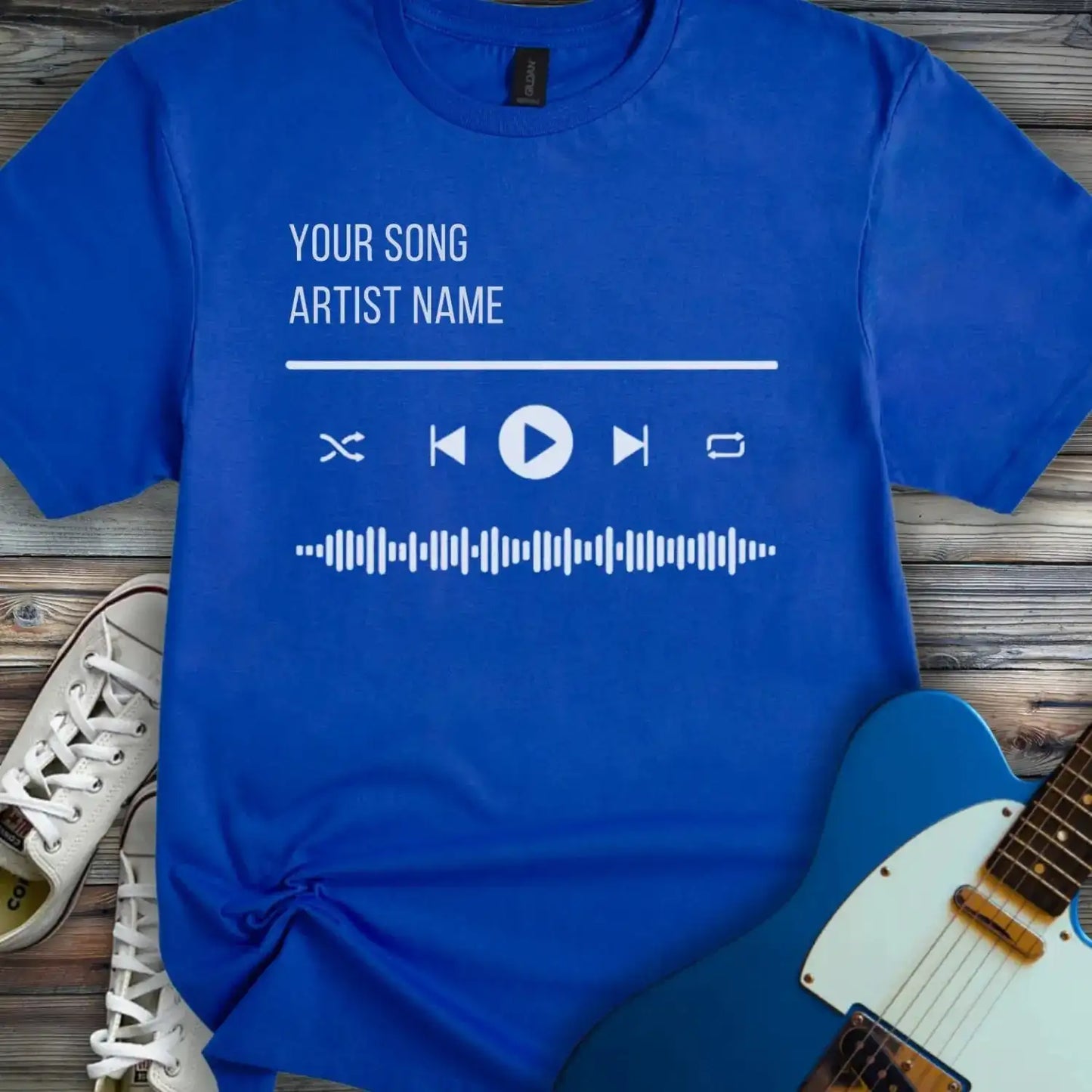Wear Your Personalized Song T-shirt Royal