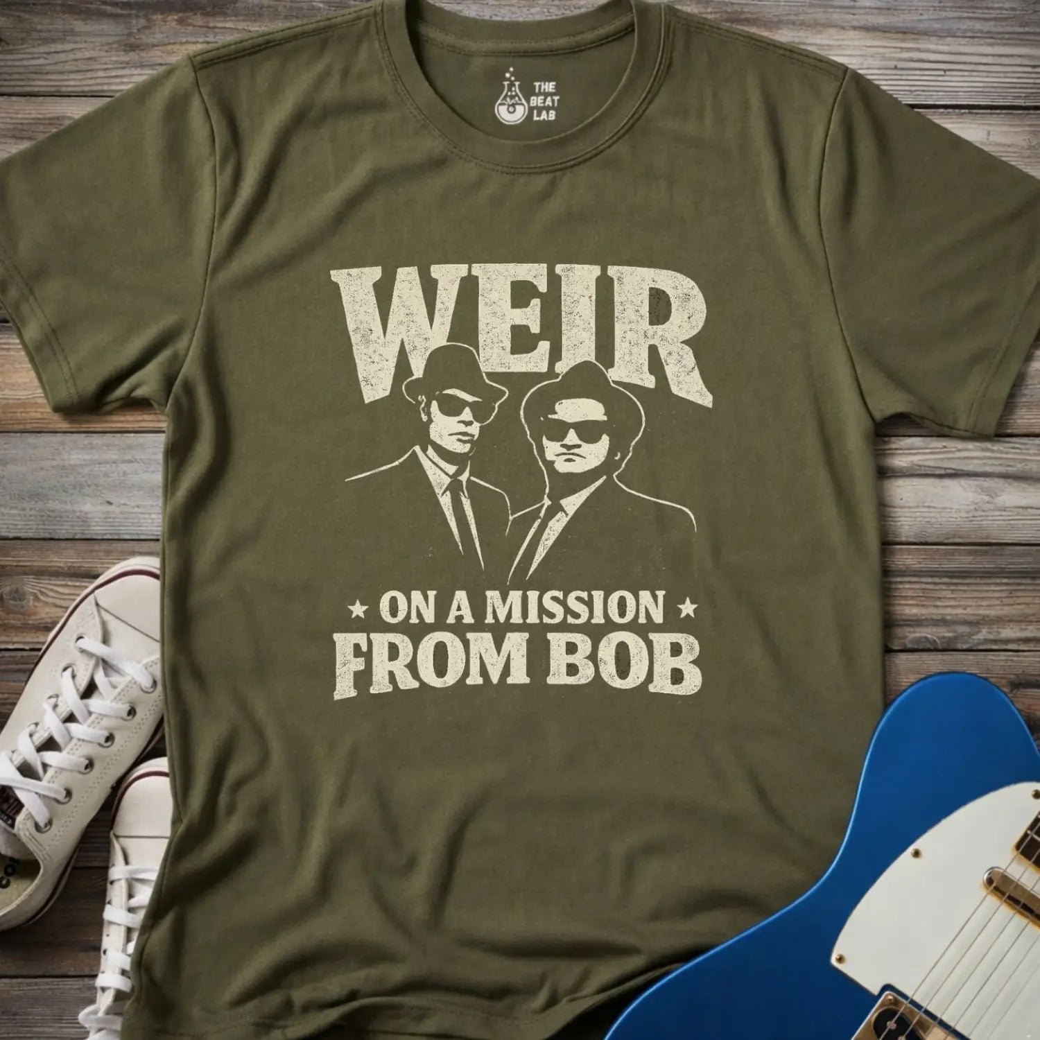 Weir on a Mission From Bob T-shirt - Military Green / S - T-Shirt