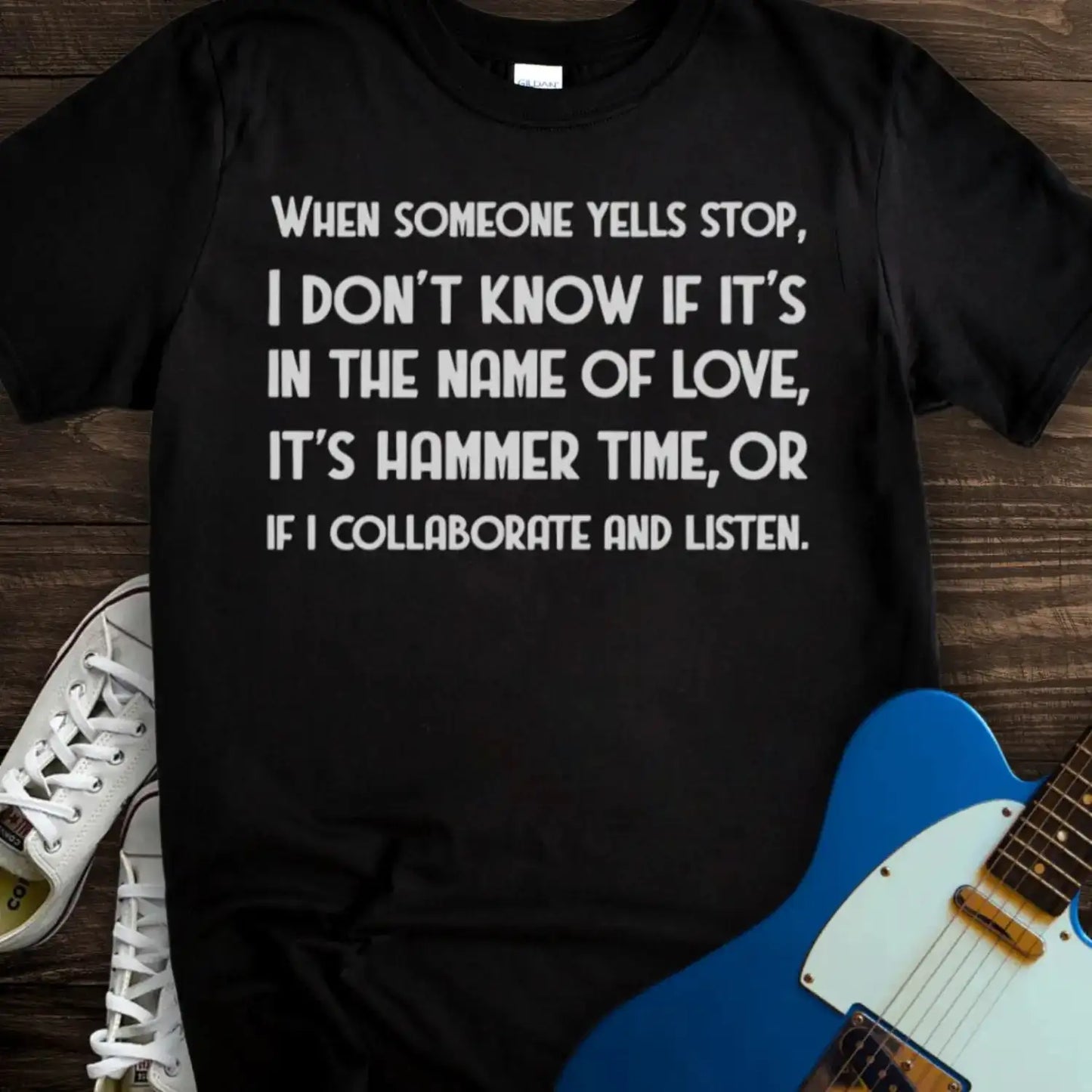 When Someone Yells Stop T-shirt Black