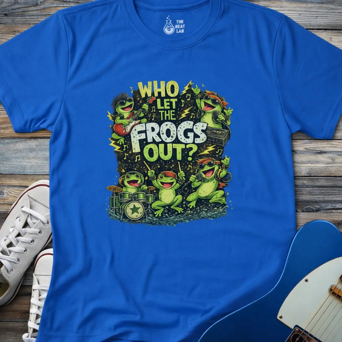 Who Let the Frogs Out T-shirt - Royal / S - T-Shirt