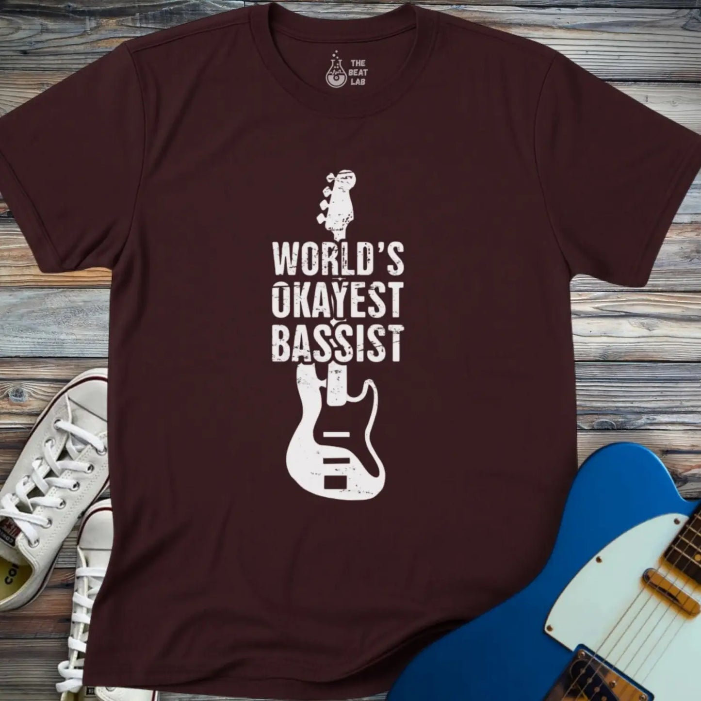 World’s Okayest Bassist (II) T-shirt - Dark Chocolate / S - T-Shirt