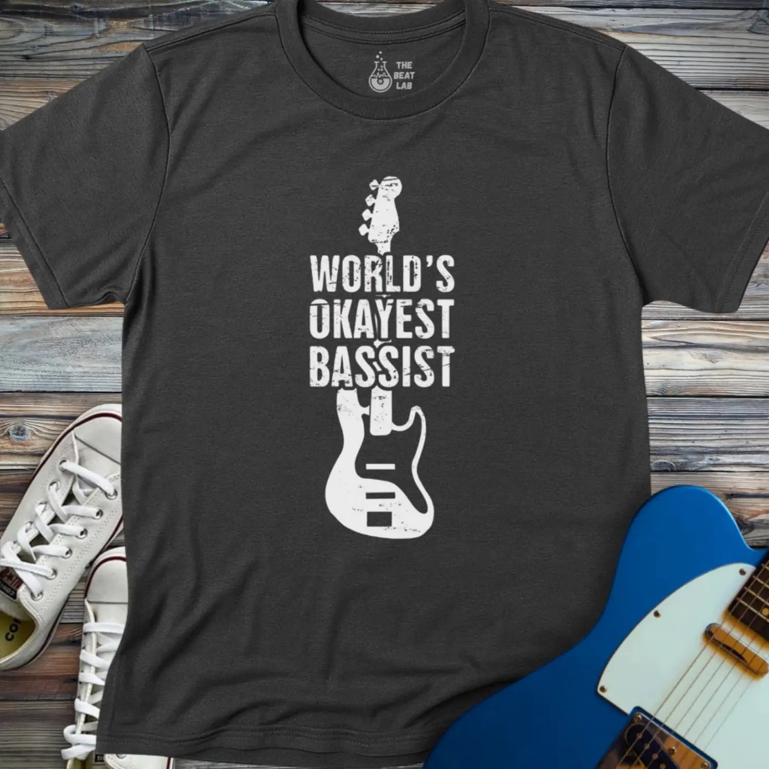 World’s Okayest Bassist (II) T-shirt - Dark Heather Grey / S - T-Shirt