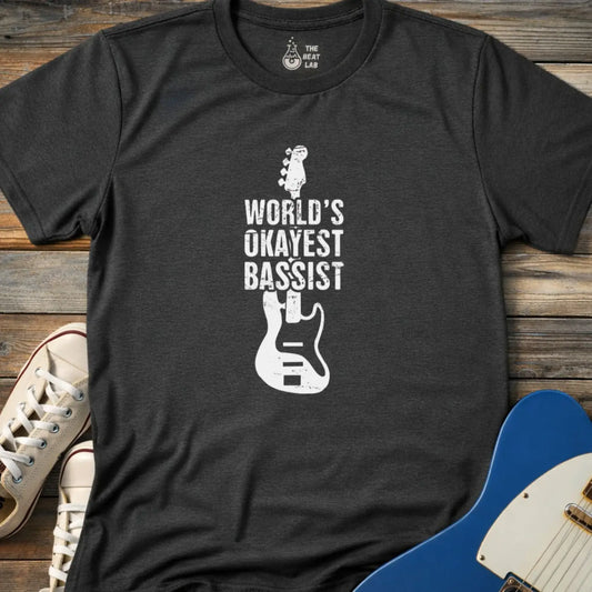 World’s Okayest Bassist (II) T-shirt - Dark Heather Grey / S - T-Shirt