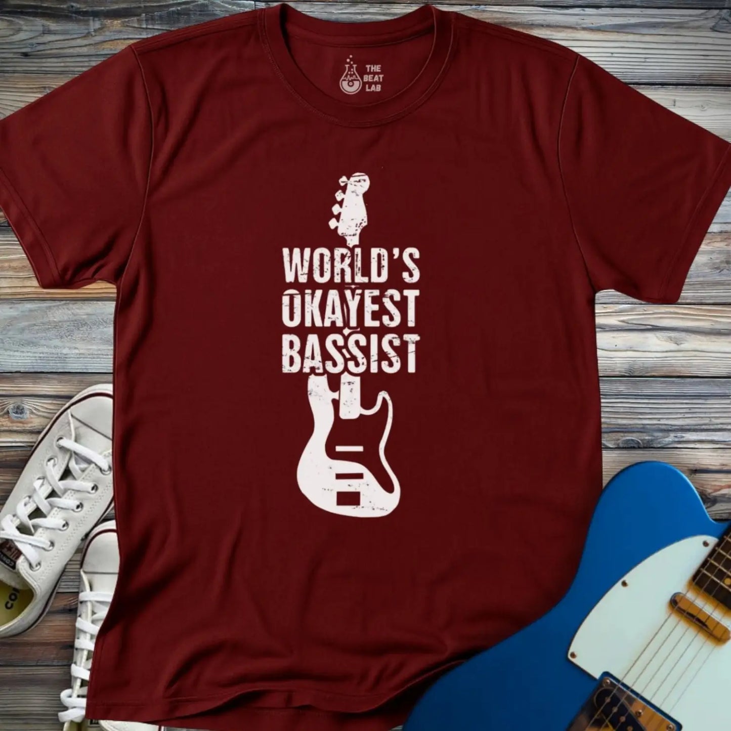 World’s Okayest Bassist (II) T-shirt - Maroon / S - T-Shirt