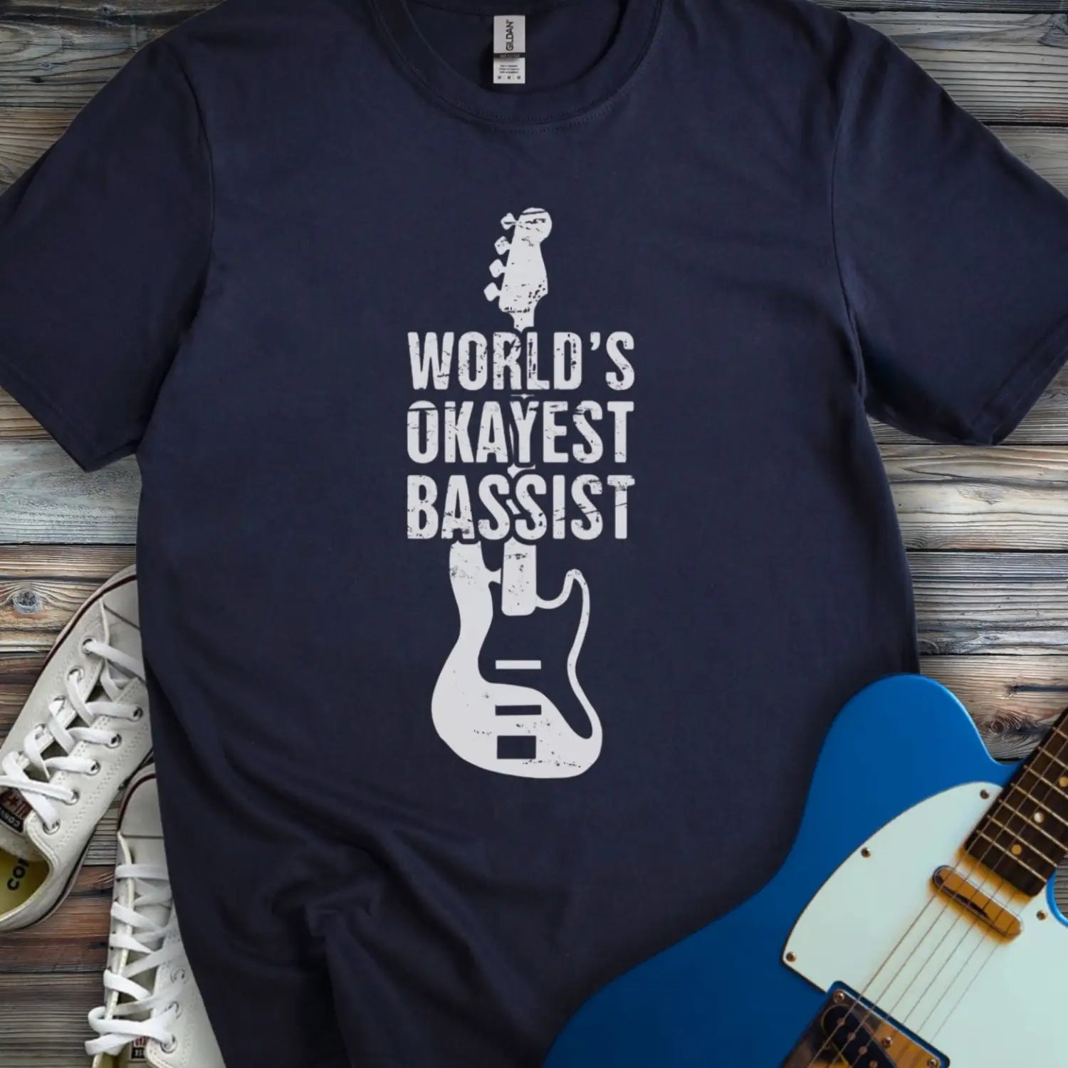 World’s Okayest Bassist (II) T-shirt Navy