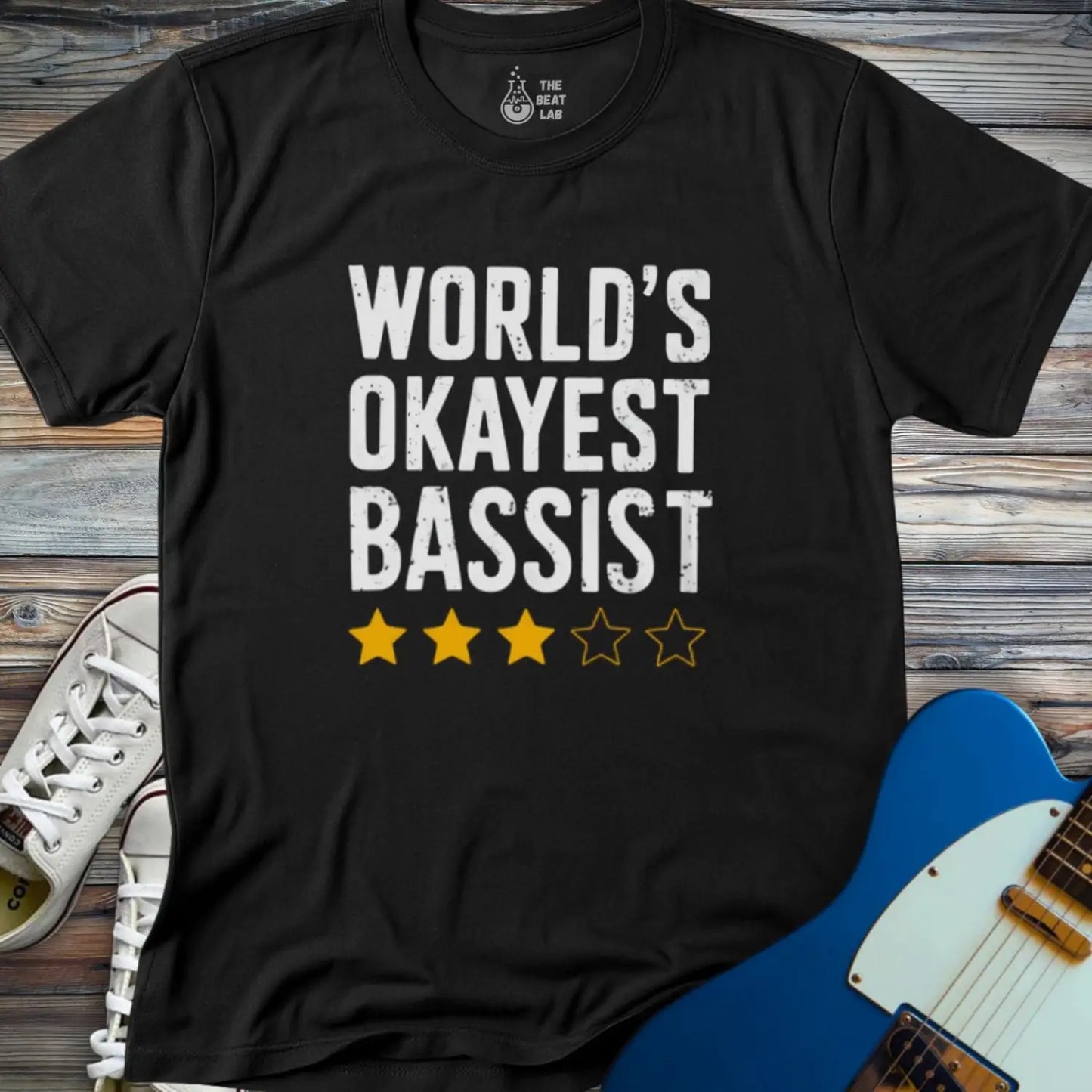 World’s Okayest Bassist T-shirt - Black / S - T-Shirt
