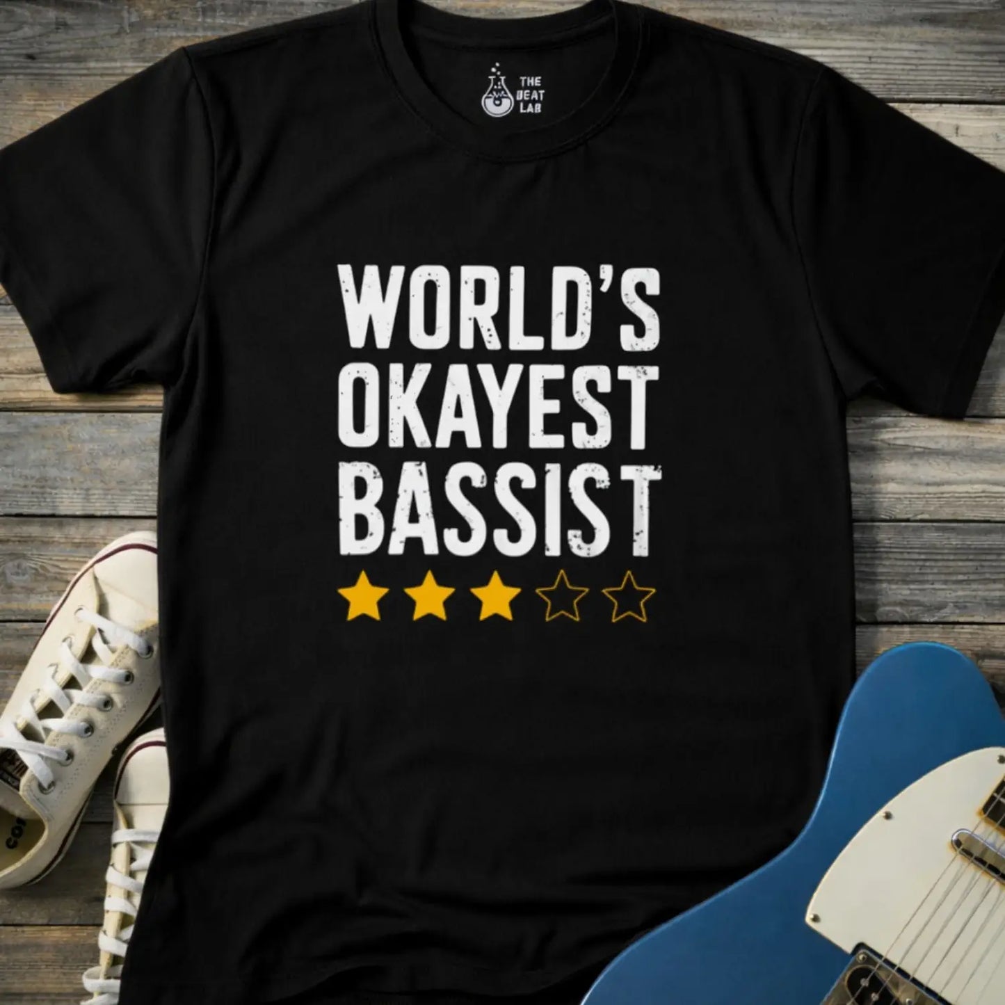 World’s Okayest Bassist T-shirt - Black / S - T-Shirt