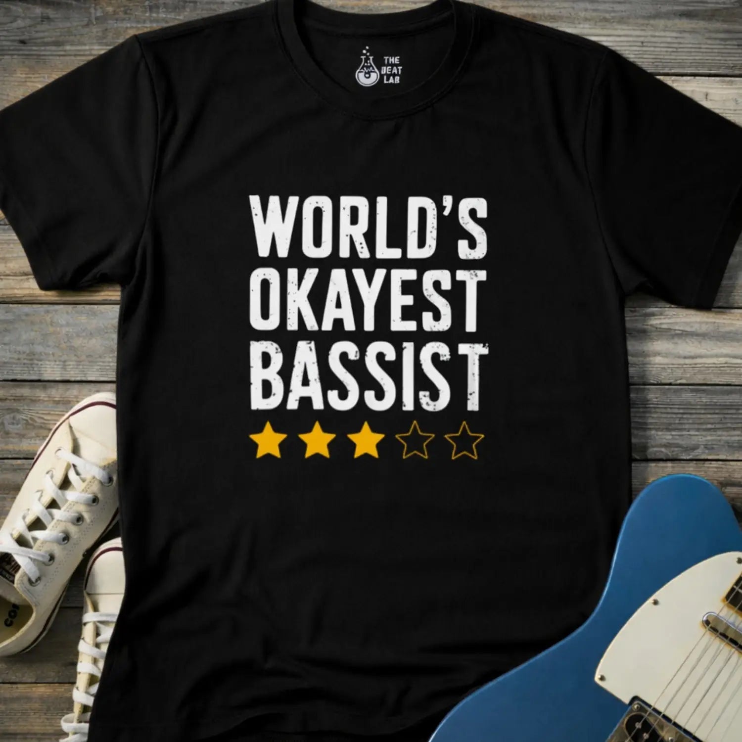 World’s Okayest Bassist T-shirt - Black / S - T-Shirt
