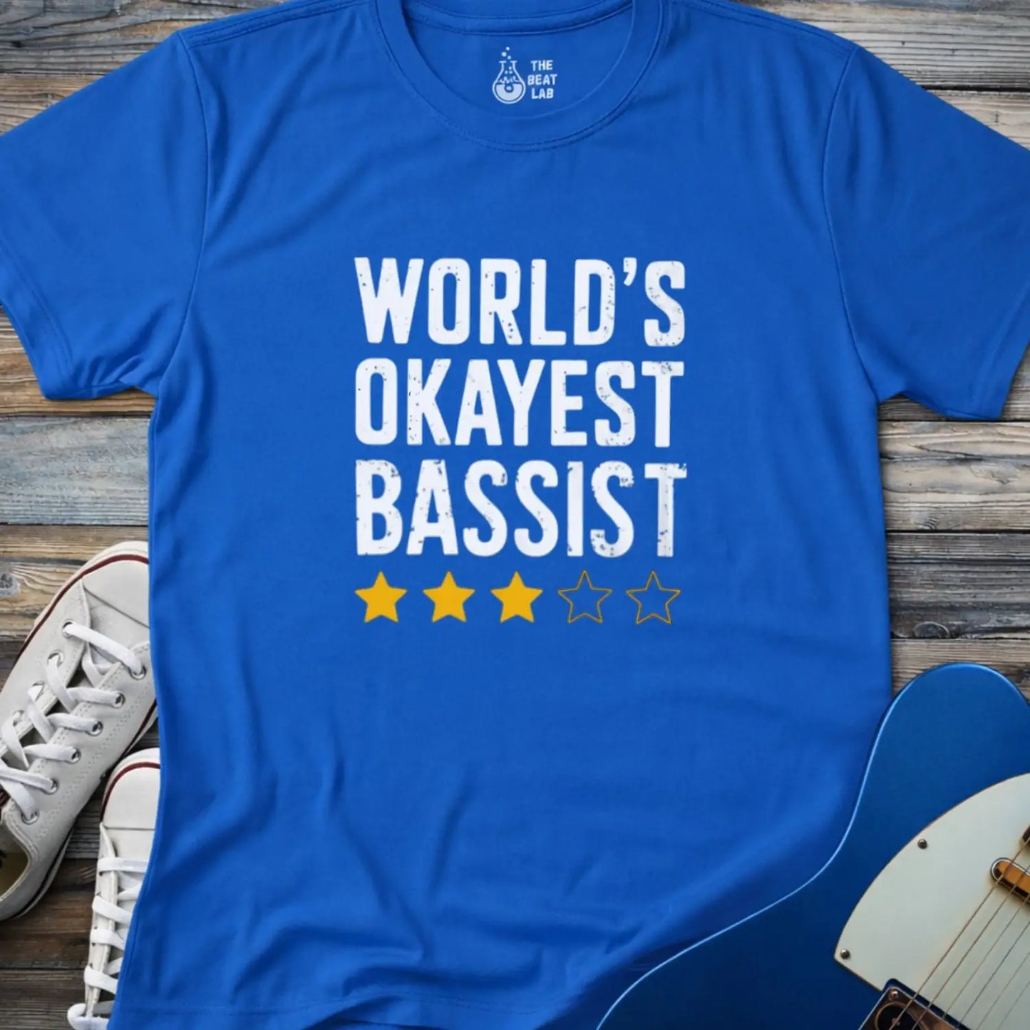 World’s Okayest Bassist T-shirt - Royal / S - T-Shirt