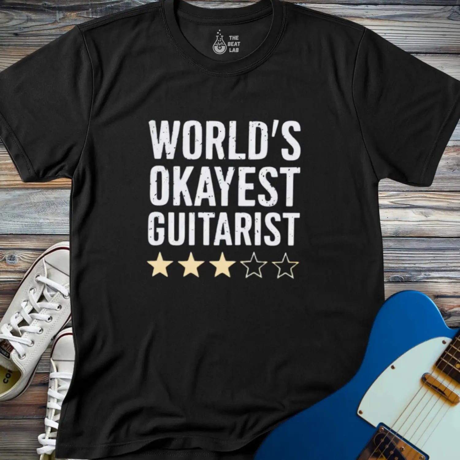 World’s Okayest Guitarist T-shirt - Black / S - T-Shirt