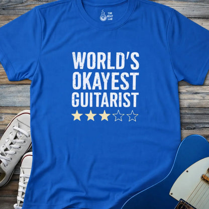 World’s Okayest Guitarist T-shirt - Royal / S - T-Shirt