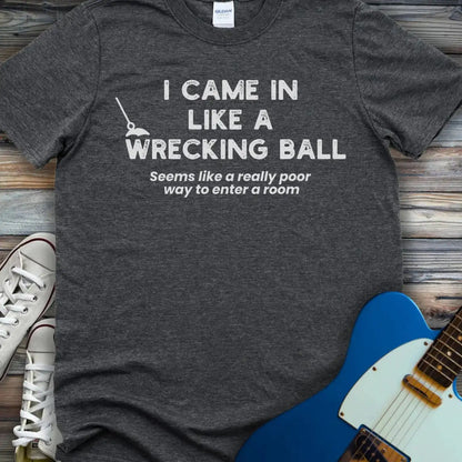 Wrecking Ball T-shirt Dark Heather Grey
