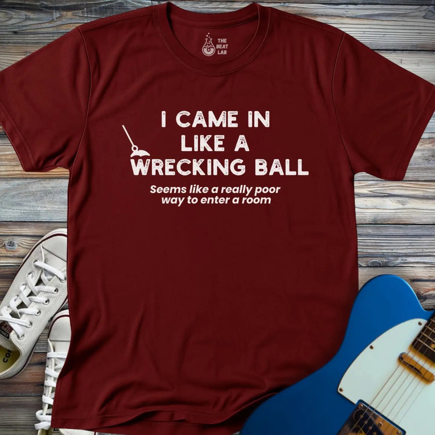 Wrecking Ball T-shirt - Maroon / S - T-Shirt