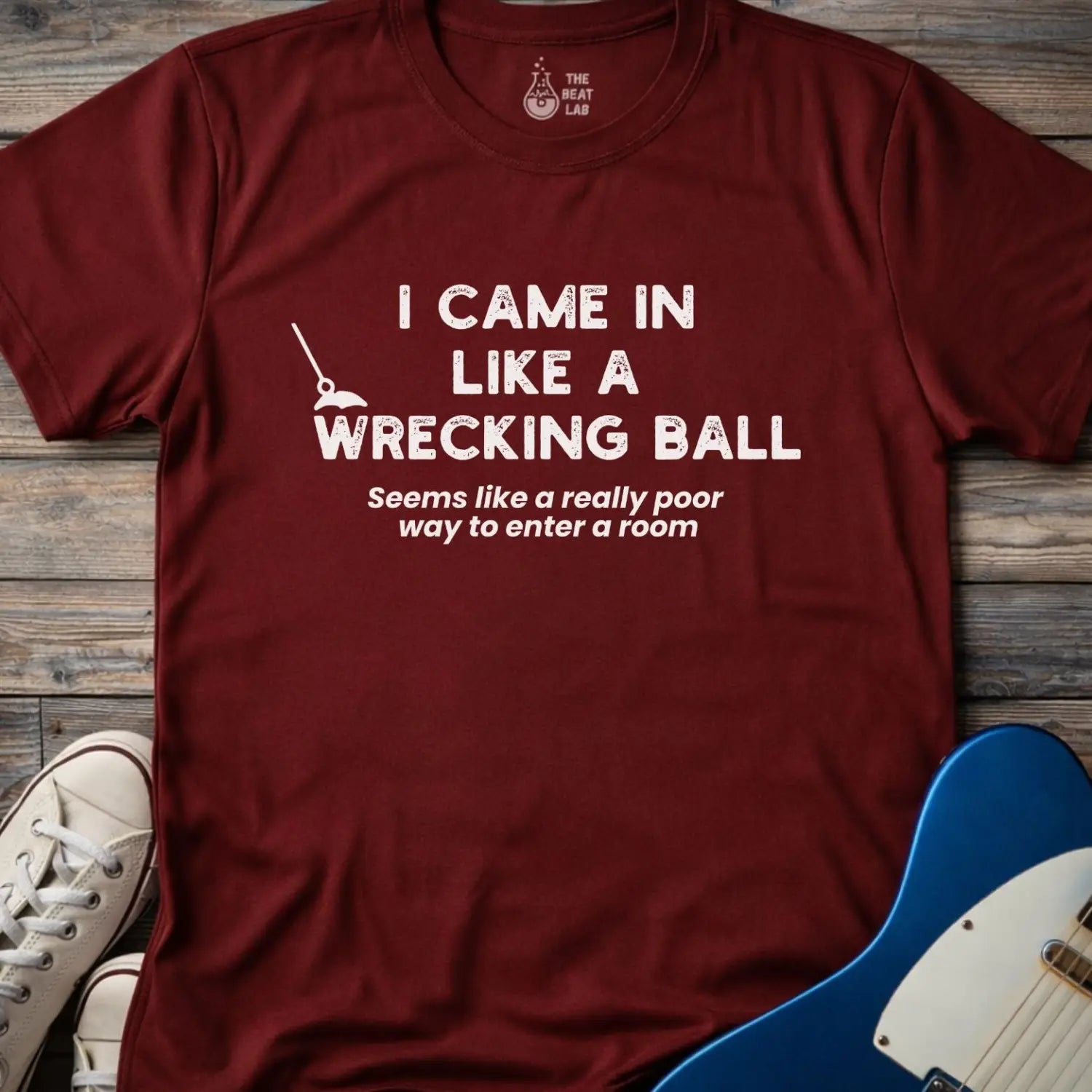 Wrecking Ball T-shirt - Maroon / S - T-Shirt