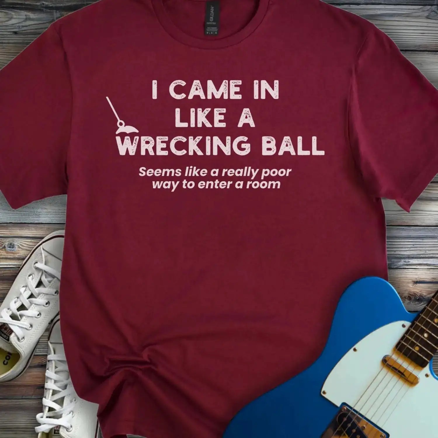 Wrecking Ball T-shirt Maroon