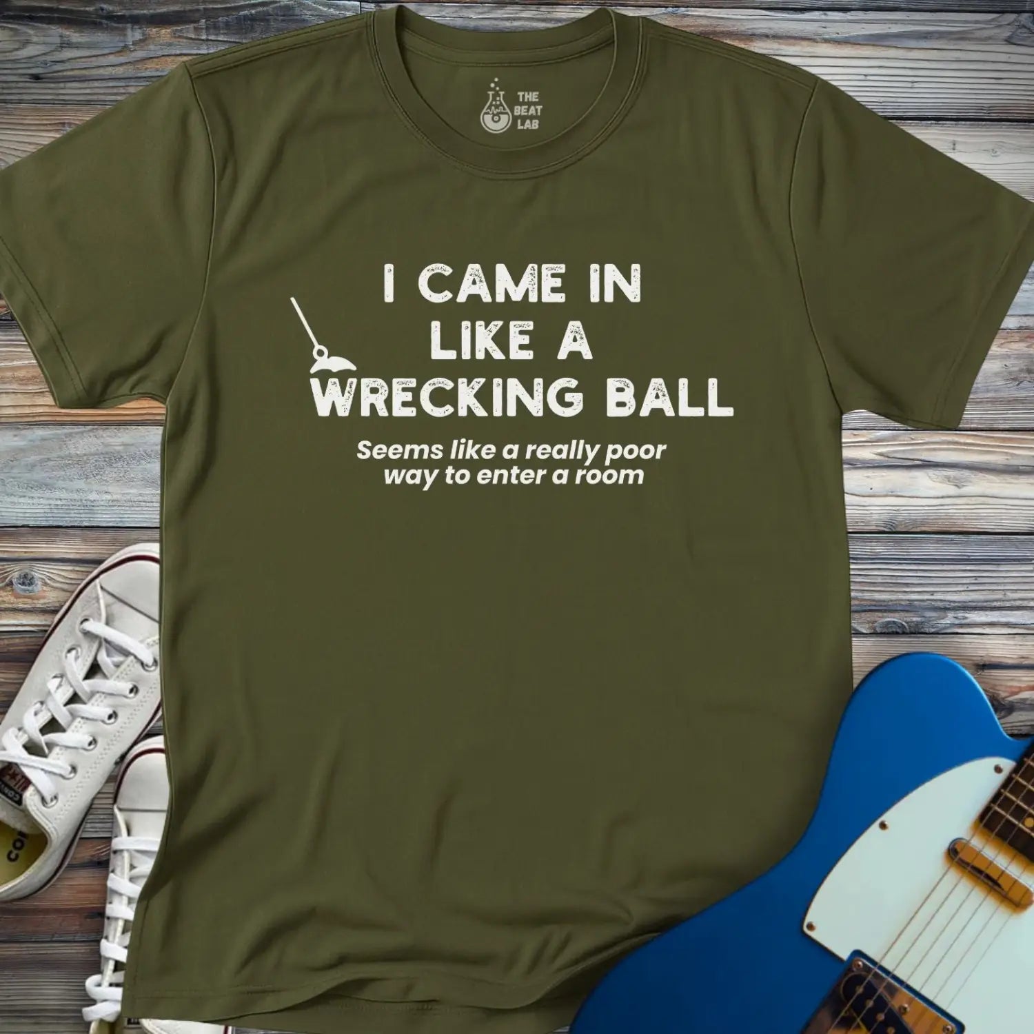 Wrecking Ball T-shirt - Military Green / S - T-Shirt