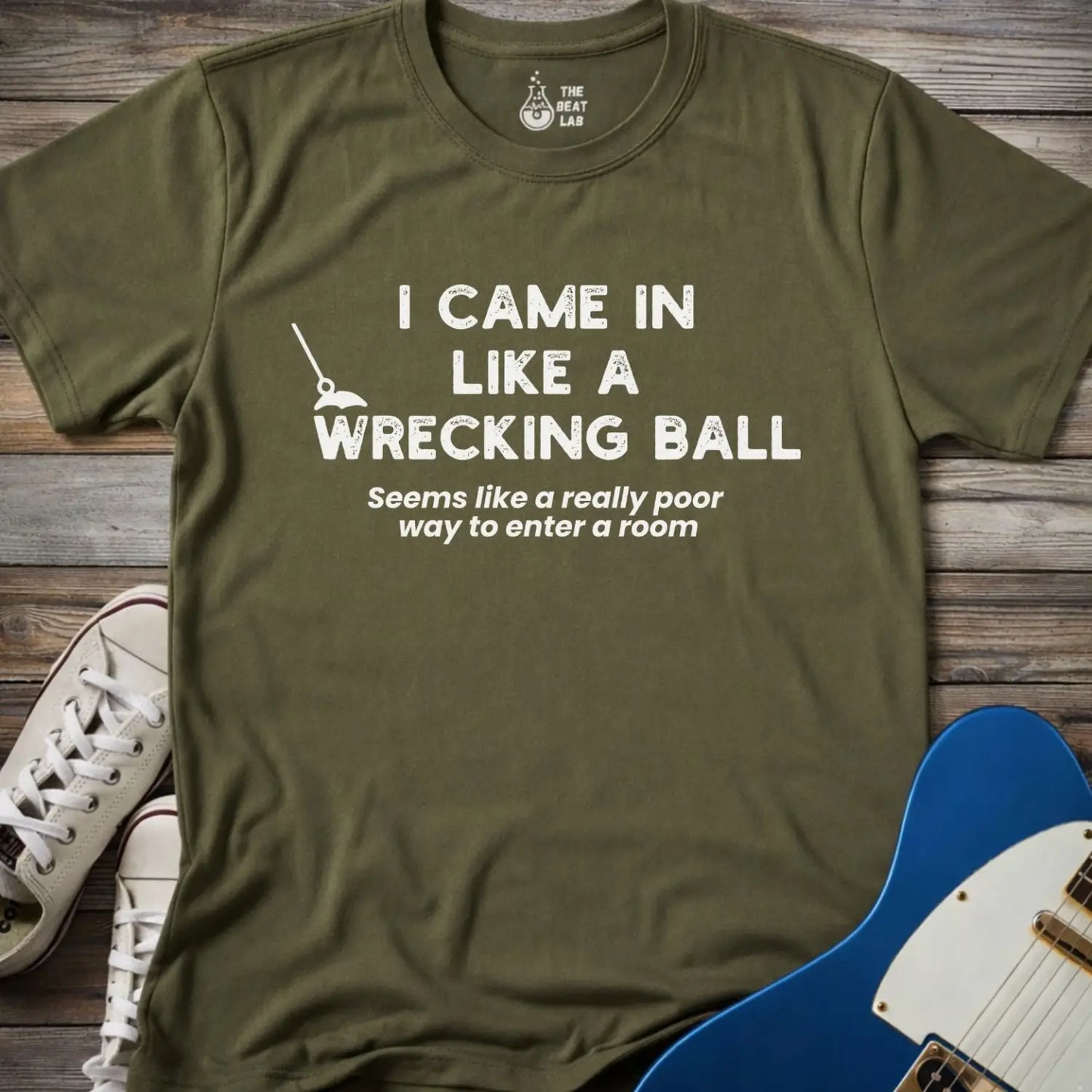 Wrecking Ball T-shirt - Military Green / S - T-Shirt