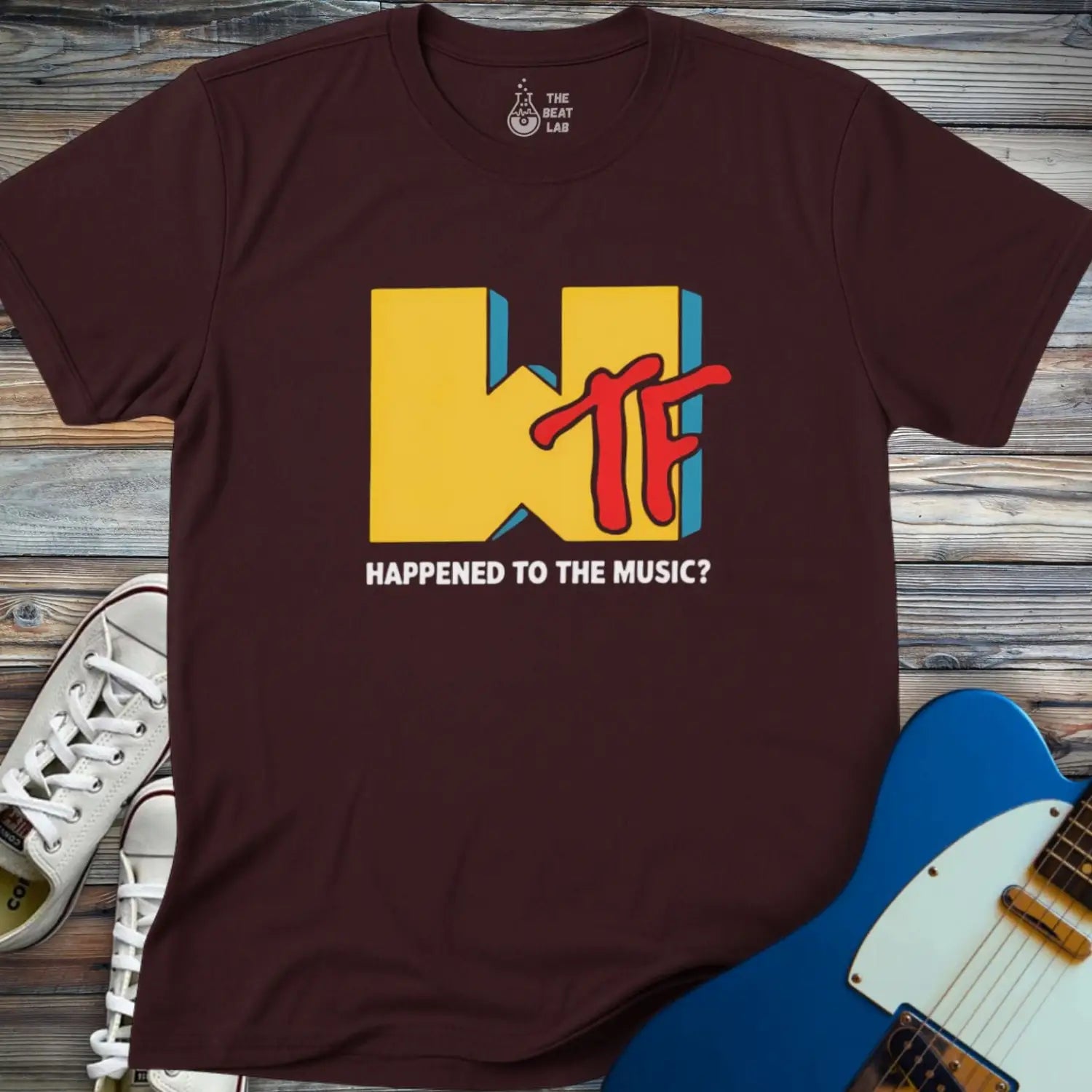 WTF Happened T-shirt - Dark Chocolate / S - T-Shirt